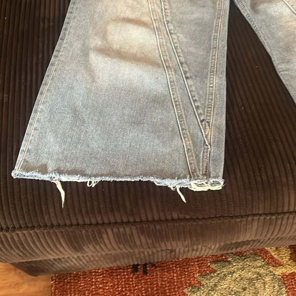 COPY - ZARA Asymmetrical Wide Leg Double Waistband Jeans Size 12 - Picture 9 of 10